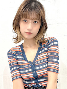 【La fith】前髪インナーカラー×外ハネボブ - La fith hair santie 広島駅前店掲載