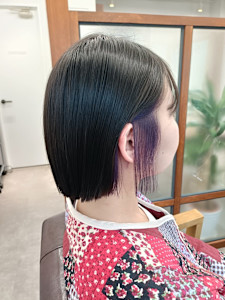 インナーカラー×ボブ
