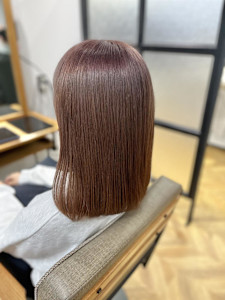 ブリーチ使用ピンクベージュ - aroot 町田店 酸性縮毛矯正/髪質改善カラー掲載