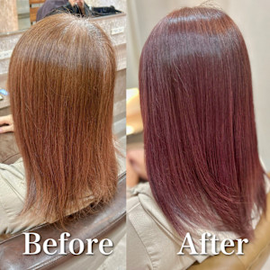 白髪ぼかし(ピンクベージュ)白髪キレイにマイナス10歳