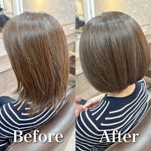 白髪ぼかし(グレージュ)白髪キレイにマイナス10歳