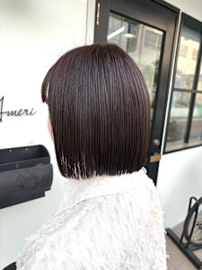切りっぱなしボブ×プレミアムストレート