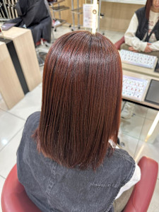 透明感カラー/ブリーチなしWカラー/髪質改善/伊勢原