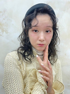 くせ毛風ウェーブミディ☆