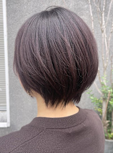 ショート　ツヤ感グレープパープルカラー - MANOHARU掲載