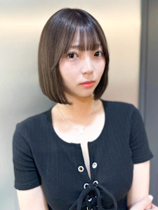 【Elsa元町/三宮】切りっぱなしボブ/ナチュラルカラー