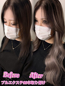 シルバーグラデーションギャルスタイル