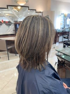 ハイライト　白髪ぼかし - elle brille 用賀掲載