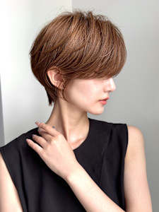 前下がりショート・ボブ/絶壁解消/前髪あり/40代/30代