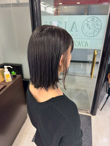 イヤリングカラー - AIZU本厚木 白髪ぼかし ハイライト バレイヤージュ 髪質改善掲載