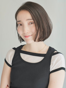 ショート・ボブ/丸顔/前髪あり/絶壁解消/40代/50代/