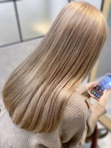 【専門店】ダブルミルクティーベージュカラー×バレイヤージュ