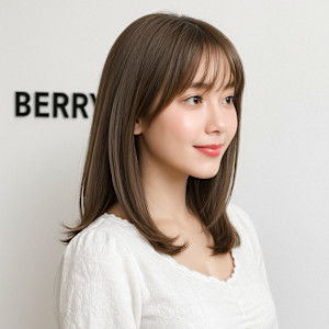 ★ハッシュカット/ミディアムレイヤー/ブラウンベージュ/艶髪 - hairs BERRY 大橋店掲載