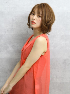 くびれボブ/外ハネ/骨格補正