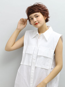 マッシュショート/ピンクブラウン - ヘアーサロン ソシエ 伊勢丹立川店掲載