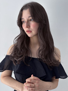 レイヤーカット アッシュグレージュ 顔周り　小顔 韓国ヘア