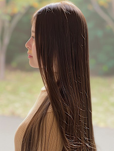 ロングヘア/ブラウン/艶髪