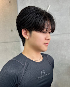 刈り上げないシースルーマッシュ