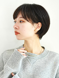 前下がりショート・ボブ/絶壁解消/前髪あり/40代/30代