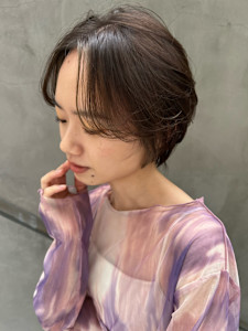 ショート/センターパート/マッシュ/ナチュラル