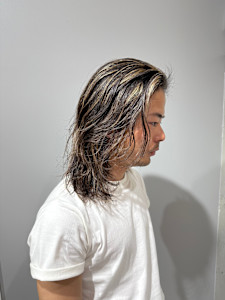 メンズ/ロング/レイヤー/ハイライトメッシュ