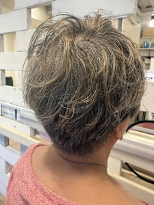 グレイヘア/ナチュラルショート/30代/40代/50代/60