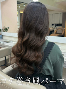 韓国風パーマ/コテ巻き風パーマ/レイヤーカット/韓国ヘア