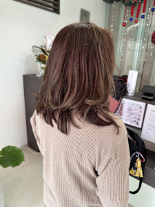 白髪ぼかしカラーとレイヤー