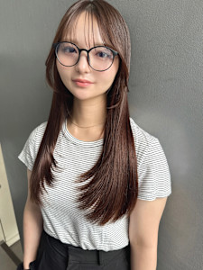 髪質改善美髪ロングレイヤー　縮毛矯正