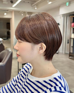 ショートボブ×丸み×マッシュヘア×秋冬カラー×横浜30代