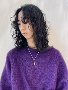 メンズ　ロングサーフカール/スパイラル