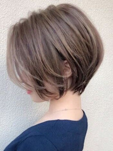 大人可愛い20代30代40代 グラデーションボブ×ライトブラ