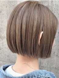 大人可愛い20代30代40代 ショートボブ アッシュベージュ