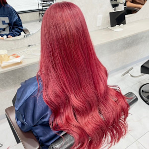 ピンクレッド - kamiiro ハイトーン/ブリーチ/ダブルカラー/髪質改善掲載