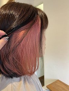 インナーカラーピンク×ボブ - chill out 南塚口本店掲載