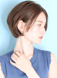 ショート・ボブ/面長/前髪なし/絶壁解消/40代/50代 - INCEPTION  GINZA 銀座掲載