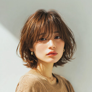 大人クール抜け感と無造作な毛流れの外ハネボブ - hair green百合ヶ丘掲載