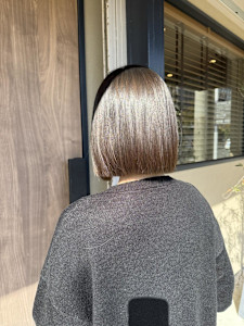 切りっぱなしボブ/美髪ヘア