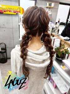 【ヘアセット】ゆる感がかわいい抜け感ツインブレイドアレンジ