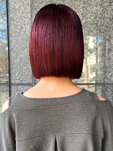 【ChaoMICHI haruya】チェリーレッド　ミニボブ - 岡山髪質改善美容室 hair studio Chao by MICHI 【ヘアースタジオチャオ】掲載