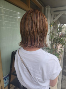 ハイライト　外ハネボブ - 半個室型美容室 Sourire 伊都店掲載