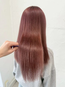 ブリーチダブルカラーピンクベージュハイトーン