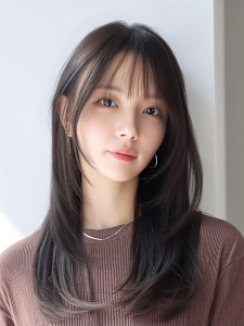 ワンカールレイヤー/韓国/簡単スタイリング/髪質改善/縮毛矯