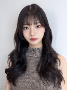 大人韓国/ゆるふわレイヤー/髪質改善/前髪カット/コテ巻き