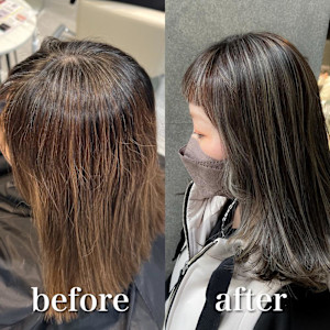 白髪ぼかし細めハイライト30代40代50代【藤沢　藤沢駅】