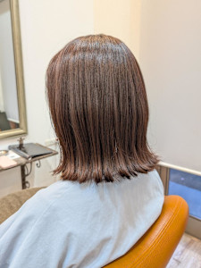 ナチュラルブラウン/切りっぱなしボブ - latte atelier掲載