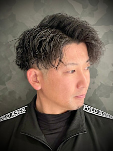 フェード×ツイストパーマ