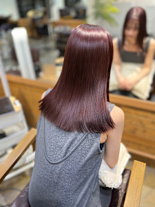 綺麗な艶髪スタイル　透明感カラー