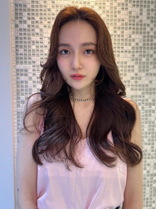 前髪なし韓国風ロングレイヤーカット*Zina