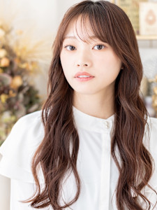 流し前髪こなれふんわりパーマエアリーロング　ヘーゼルブラウン - COVER HAIR bliss【カバーヘア ブリス】戸田公園/戸田公園西口店掲載
